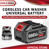 Water Jet Cordless Car Wash 998VF lithium battery high-voltage car washing machine rechargeable larg