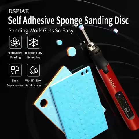 DSPIAE SS-C01-C02 Sponge Sandpaper Disc Model Grinding Tool Double Use Adhesive Sanding Tool Set for