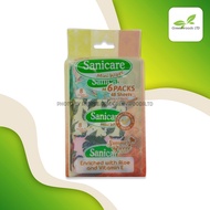 Sanicare Mini Wipes with Aloe and Vitamin E Summer Breeze Scent 6packs 48Sheets gws31207