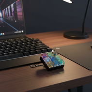 Toy Keyboard✨】9 keyboards with lights, buttons, satisfying clicks, Fidget keychain