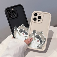 Little Raccoon Case Compatible For IPhone 13 15 7Plus 14 12 11 Pro Max 8 6 7 6S Plus X XR XS MAX SE 2020 Cartoon Couples