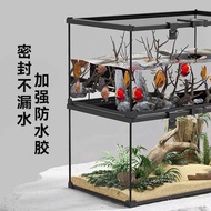 Reptile Breeding Box Rainforest Tank Glass Breeding Box Lizard Box Ecological Tank Horned Frog Tank 