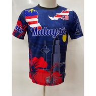 READY STOCK Baju jersi Malaysia lengan pendek size S - XXL Malaysia jersey material Microfiber