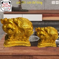 Lợn đất Tết / lợn đất tiết kiệm bệ vàng [Ảnh thật]/ Heo đất