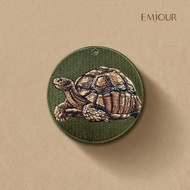EMJOUR Double-Sided Embroidery Charm-Tortoise | Turtle Animal Pet Souvenir Gift Key Ring Bag Accesso