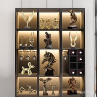 Modern Light Luxury Art Villa Restaurant Decoration Office Wine Cabinet Set HighEnd Bookcase Living 