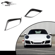 Carbon Fiber Front Bumper Vent Trims For Porsche 911 GTS 2017