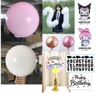 - 36 inch Large Balloon Macaron foil color balloon Decoration / Birthday Party Balloon Sticker numbe