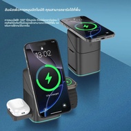 3 in 1 Magnetic Wireless Charger Fast Charger อัจฉริยะ Fast CHARGING สําหรับ Samsung iPhone 12-16 HU