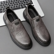 รองเท้าหนังลำลองรองเท้าหนังนุ่มคลาสสิก,รองเท้าผู้ชายระบายอากาศได้ดีรองเท้าหนังแท้ไม่มีส้นรองเท้าสำหรับผู้ชายลื่นในธุรกิจ