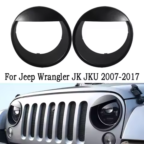For Jeep Wrangler JK JKU 2007-2017 Lamp Hoods Car Replacement Front Light Headlight Angry Bird Style