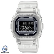 Casio G-Shock DWE-5600 Lineup DW-B5600G-7D DW-B5600G-7DR Bluetooth® White Translucent Gradated Resin Band Watch