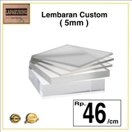 Akrilik Lembaran 5mm Bening Custom Potongan Acrylic