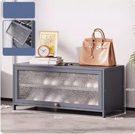 帶門鞋櫃（3層-長80cm）（貝殼紋灰色）