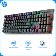 HP GK100F Bàn phím chơi game cơ hỗn hợp đèn nền 104 phím 60 triệu lần Key cuộc sống kim loại pane kh