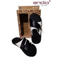 ANDO DOHA BLACK WHITE MEN'S SANDALS
