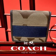 🍒 COACH 蔻馳｜經典Logo帆布x皮革零錢包.硬幣盒#二手