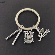 (FTT) Drum Pop Music Lovers Rock Backpack Pendant Band Kit Drum Keychain Backpack Keychain NEW