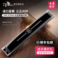 High-end German imported reed swan harmonica 28-hole polyphonic C key senior adult male student accent professional performance grade