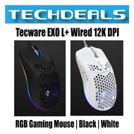 Tecware EXO L+ Wired 12K DPI RGB Gaming Mouse | Black | White