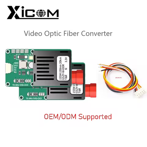 Fiber Converter SingleMode Single Fiber FC/UPC TX/RX 1 Channel Video + UART & TTL & SBUS to Optic Co