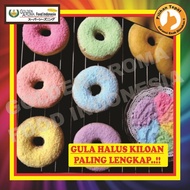 Gula Halus 1Kg Warna Warni Sugar Dusting Icing Putri Tepung Gula Halus Donat Dingin 1 Kg Murah Promo