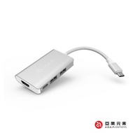 【亞果元素】CASA Hub A01m USB 3.1 Type−C 四合一多功能集線器 銀 _廠商直送