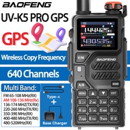 Baofeng UV-K5 PRO Walkie-Talkie Kedudukan GPS TYPE-C Mengecas Perjalanan Jalan Perkhemahan Awam
