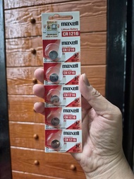 Vỉ 5 viên pin CR1216 / CR 1216 Maxell Lithium 3V - Made in Japan