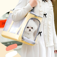 日本熱銷 - 寵物外出袋 狗袋 寵物外出包 寵物旅行袋 透氣寵物手提袋 側孭袋 - 淺黃色