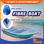Mytools 12 Feet 3 Layer Fibre Boat Semi Round Shape (Random Color)