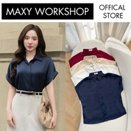 Sleeve Shirt Maxy Workshop silk batwing short-sleeved Shirt
