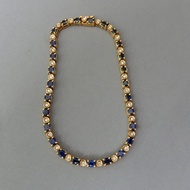 (179)Direct from Japan sapphire bracelet 18k gold sapphire 6.6ct diamond 0.3ct high-end atmosphere