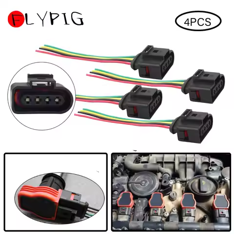4Pin Ignition Coil Connector Wire Harness Plug for Audi A3 A4 A5 A6 A8 Q5 Q7 R8 S4 S5 S6 VW SKODA SE