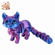 3D Printed Cat Articulated Black Cat Toys Adult 3D Print Animals Fidget