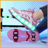 Rechargeable LED Light Shoes Men Women Adult Roller Skating Shoes Skating Walking Lightweight Walkin