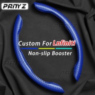 1Pair Car Steering Wheel Cover 38cm Carbon Fiber Steering Wheel Booster For Infiniti G25 G35 G37 Q40