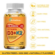 10000IU Vitamin D3+K2 Capsules | D3 & K2 Complex to Boost Immunity and Maintain Heart Wellness