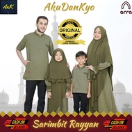 PREMIUM SARIMBIT GAMIS KELUARGA AYAH DAN IBU  ANAK BRAND ARRA SERIES RAYYAN WARNA HIJAU ARMY GAMIS C