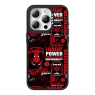 (MagSafe) ของแท้100% Marvel เคส iPhone สำหรับ IPhone16เคส16pro Magsafe 16Promax 15Promax เคสใสแข็ง15