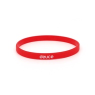 Deuce Brand Sports Bracelet Skinnies Underdog Mentality Red Background White Thin Ring [ACS]
