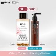 [SET2ชิ้น]The 28 Anti-Darkness White Toner 320 ml + The 28 Complete Clear Liquid Foaming Cleanser 18