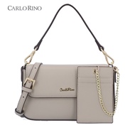 Carlo Rino Medium Grey Golding Crossbody Bag