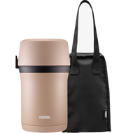 THERMOS 膳魔師 保溫容器組 保溫瓶 1500ml+收納袋  米色  1組