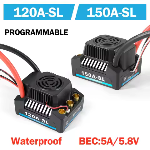 Platinum 120A 150A 2-4S Waterproof Burshless ESC with 5.8V-6.1V/3A BEC for 1/10 1/12 1/14 RC Car Tru