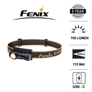 FENIX HM50R V2.0 head torch, 700 lumen brightness, 115m range, 16340 battery, USB C charging (Black)