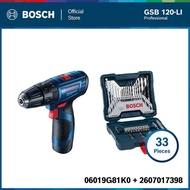 BOSCH ชุดสุดคุ้ม GSB 120-LI Gen 3 Upgrade และชุด X-Line - 33 Pcs.