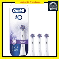 Brown Replacement Brush Oral-B iO Genuine Radiant White 9-Month Supply (3 Brushes) [For iO Series] i