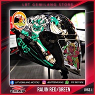 ZEUS Helmets LH631 [RAIJIN GREEN/RED]