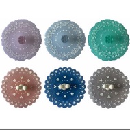 🇯🇵日本直送 Disney Mickey Mouse Silicone Cup Lid Mug Cover Floral Design Flower Mickey Head Diamond Seal 